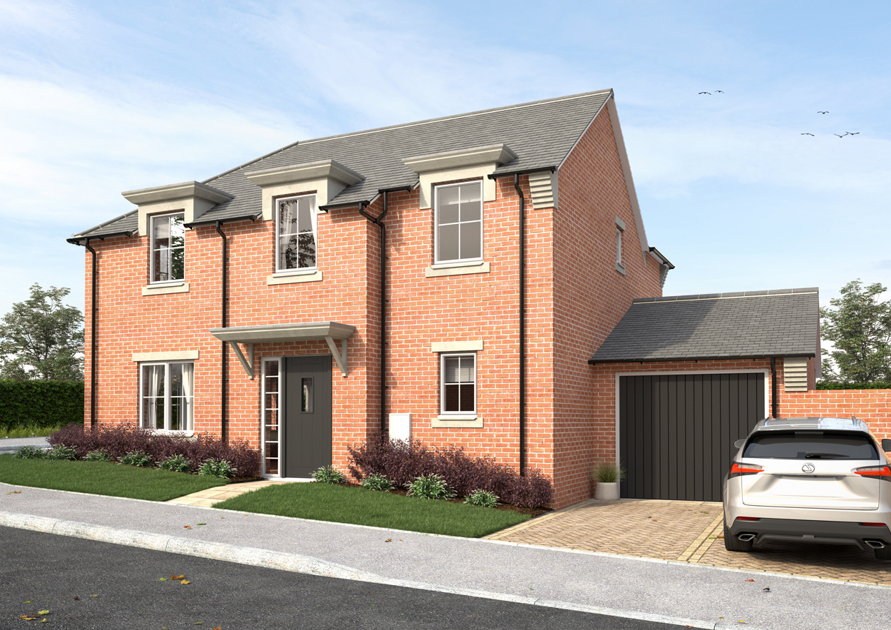 Exterior image of The Avocet house type a detached double fronted home