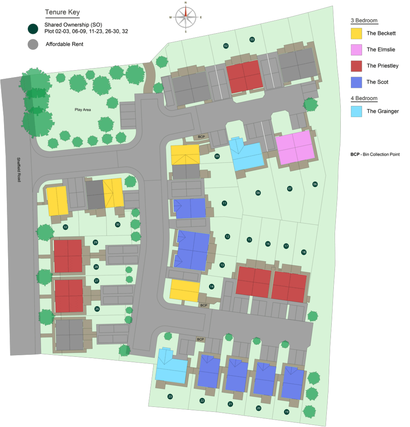 Site plan of The Boatyard Development